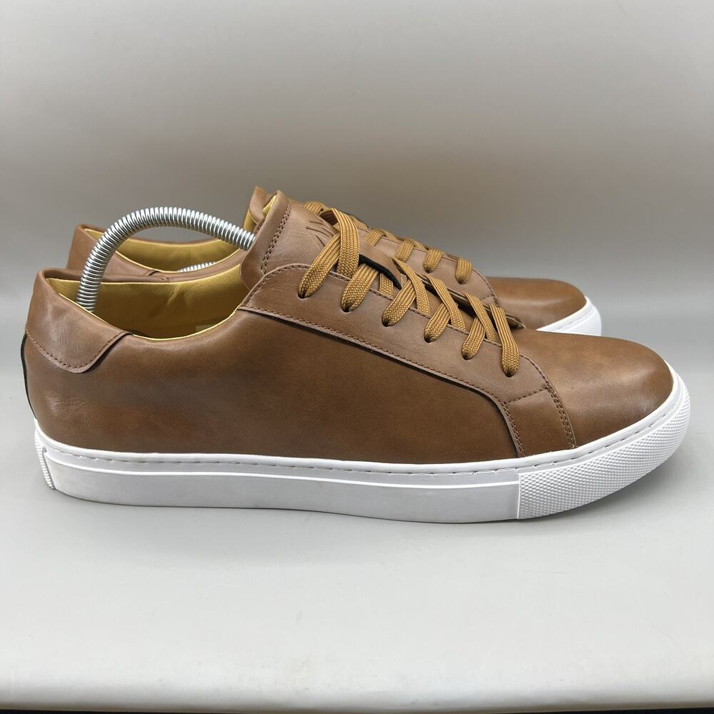 Ace Marks Brett Casual Sneakers Men Size 13 Brown White Leather Comfort Shoes
